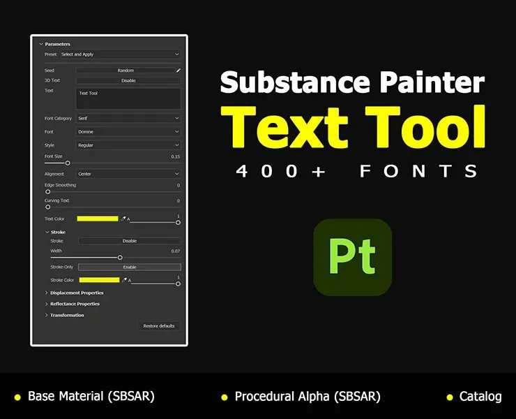 TEXT TOOL-Substance Painter