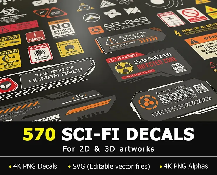 570 Sci-Fi Decals