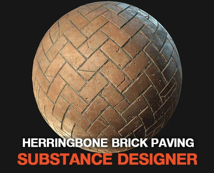 Herringbone Brick Paving