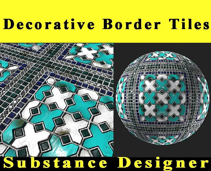 Decorative border tiles - Substance 3D Designer