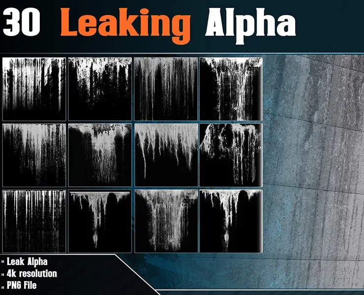 30 Leaking Alpha - Vol.04 (4k png)