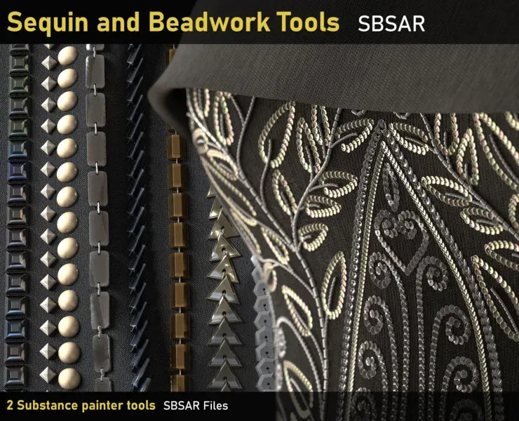 Sequin and Beadwork Tools-Substance Painter