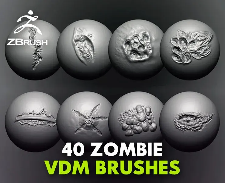 40 Zombie Vdm Brushes + Tool