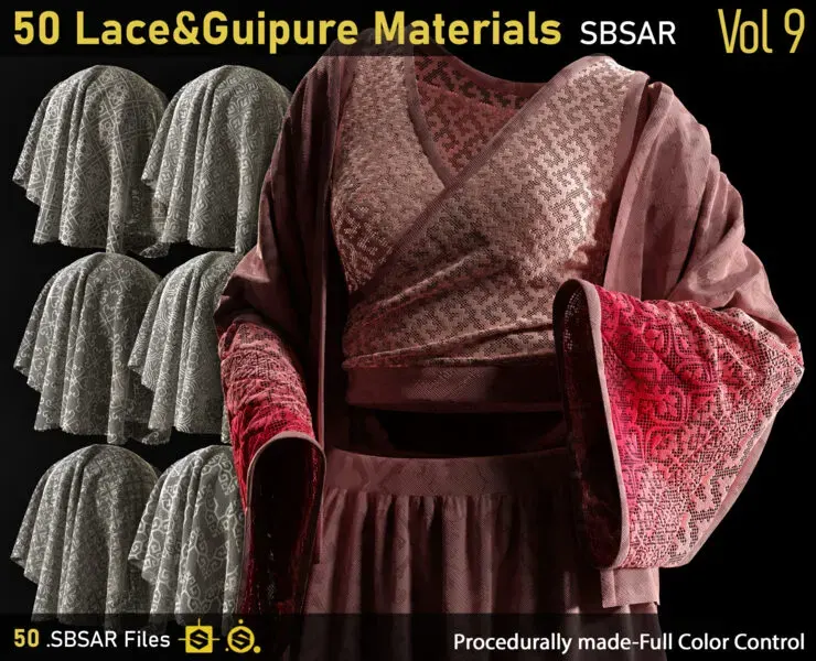 50 Lace & Guipure Materials-SBSAR-Vol9