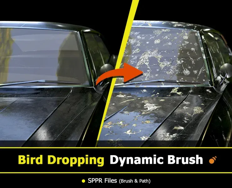 Bird Dropping Dynamic Brush