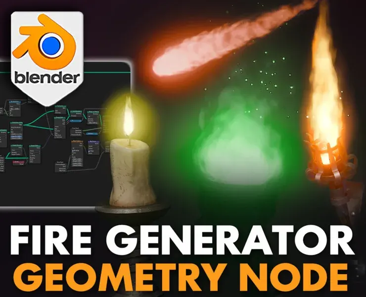 Blender 4 Game Changer Fire Geometry Node