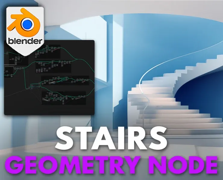 Blender 4 Geometry Node Stairs