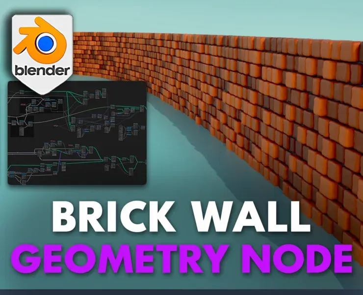 Blender 4 Geometry Node Brick Wall Generator