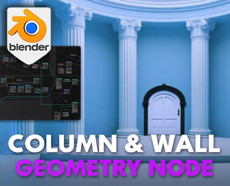 Blender 4 Geometry Node -  Walls and Columns