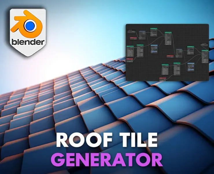 Blender 4 Roof Tile Procedural Geometry Node