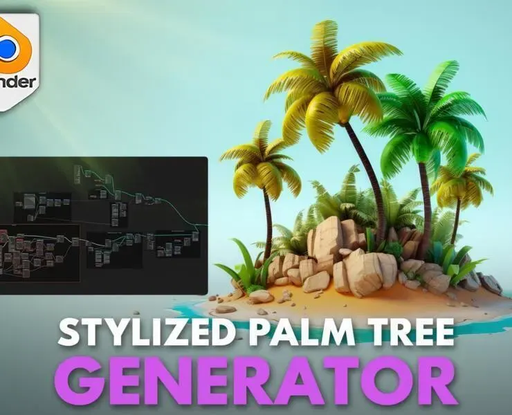 Blender 4 palm Tree Geometry Node