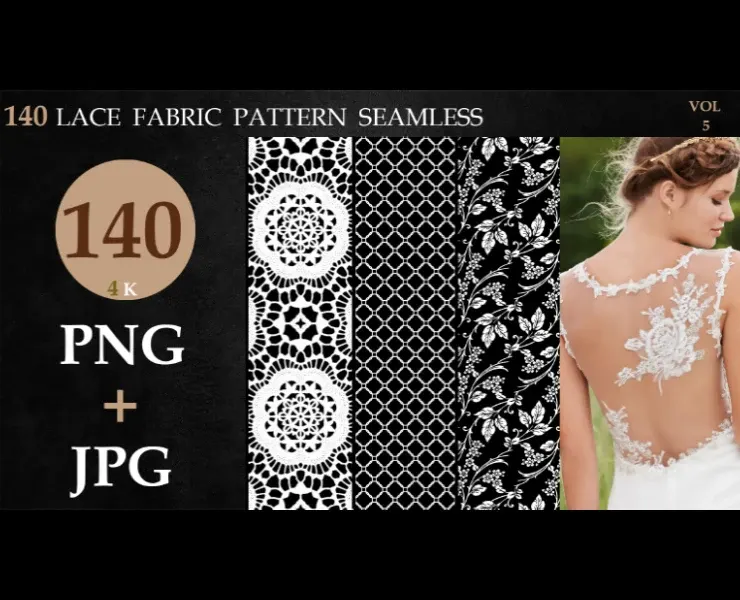 140 LACE FABRIC PATTERN SEAMLESS-vol 5