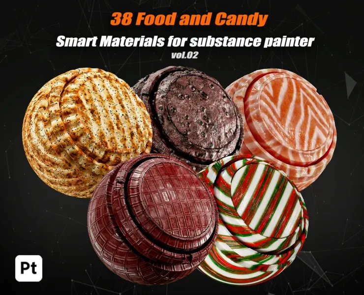 38 Food And Candy Smart Materials_vol02(beef-Bread-Biscuit-Candy_Chocolate)