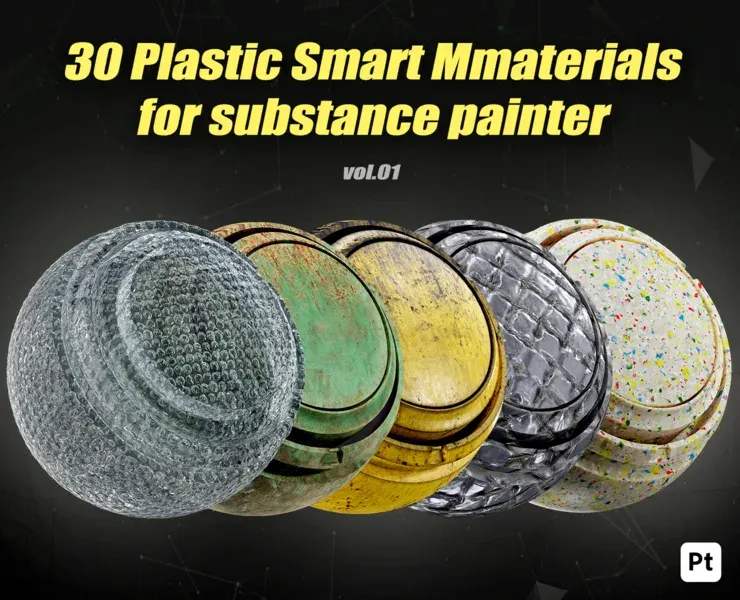 30 Plastic Smart Materials For Substance Painter_VOL01