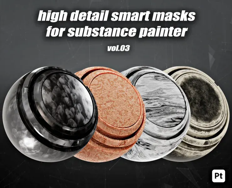 65 High Detail Smart Masks For Substance Painter_VOL 03