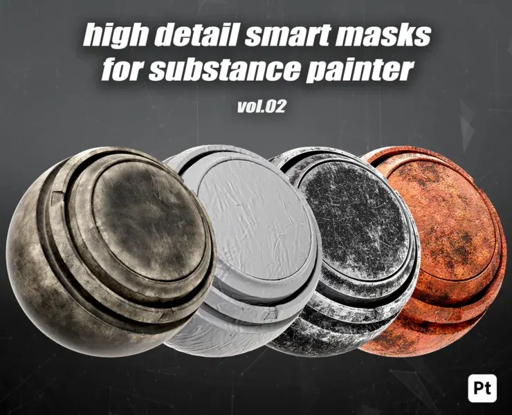 65 High Detail Smart Masks For Substance Painter_VOL 02