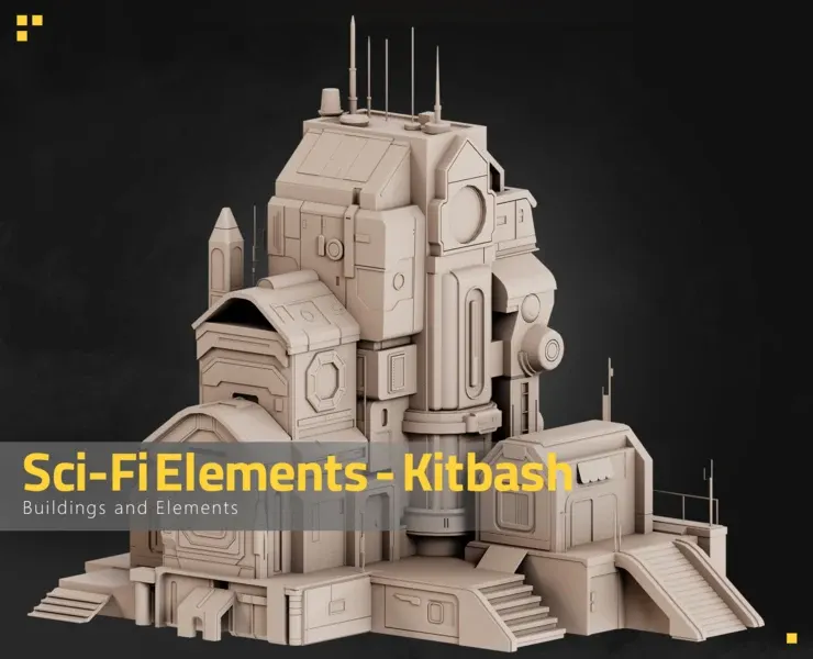 80 Sci-Fi Elements - Kitbash