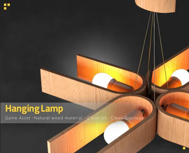 Hanging Lamp With Natural Wood