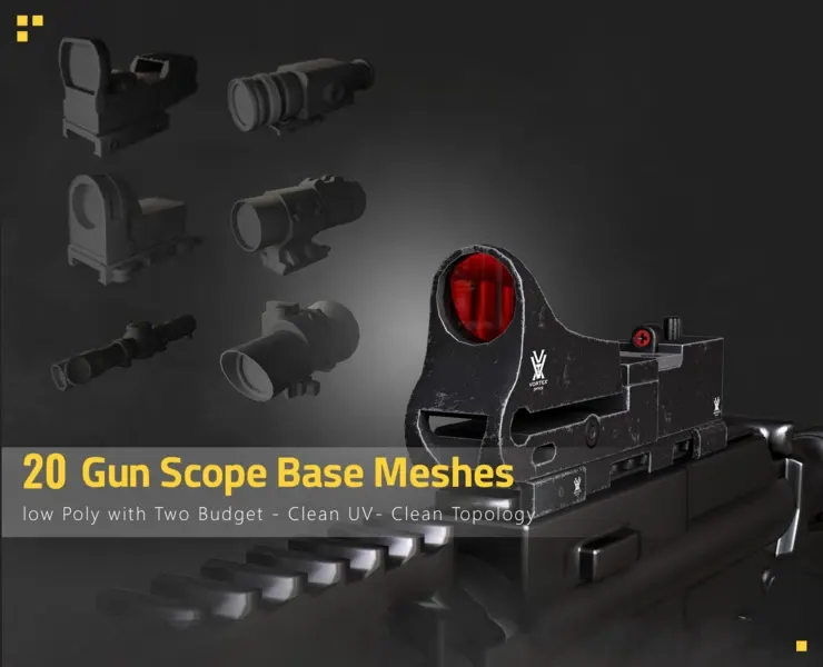 20 Gun Scope Base Meshes