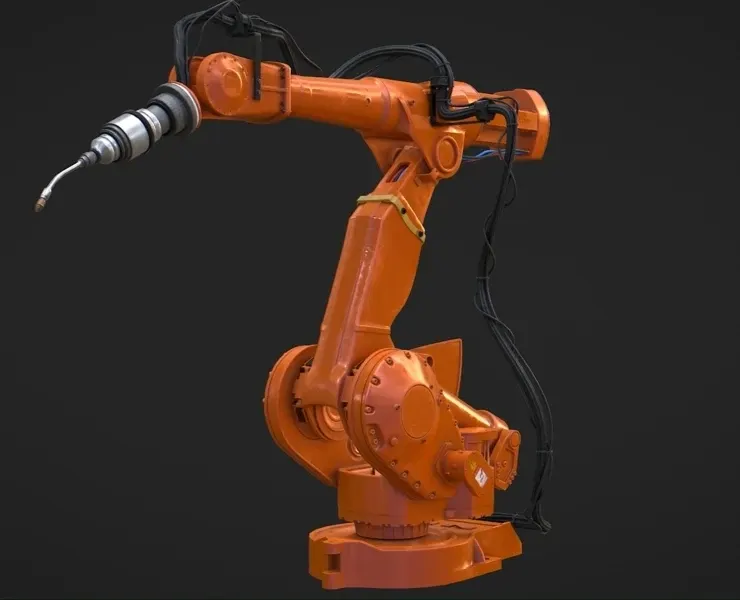 Industrial Robot Machine Rigged