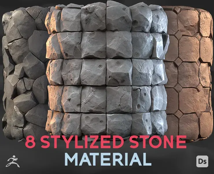 8 High Quality Stylized Stone Material