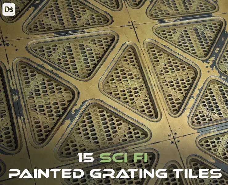 15 sci fi painted grating tiles