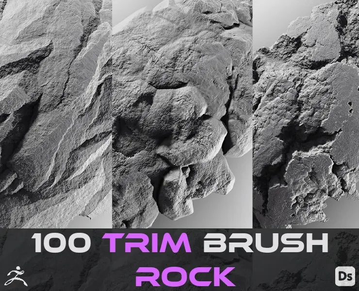 100 Trim brushes - Rock
