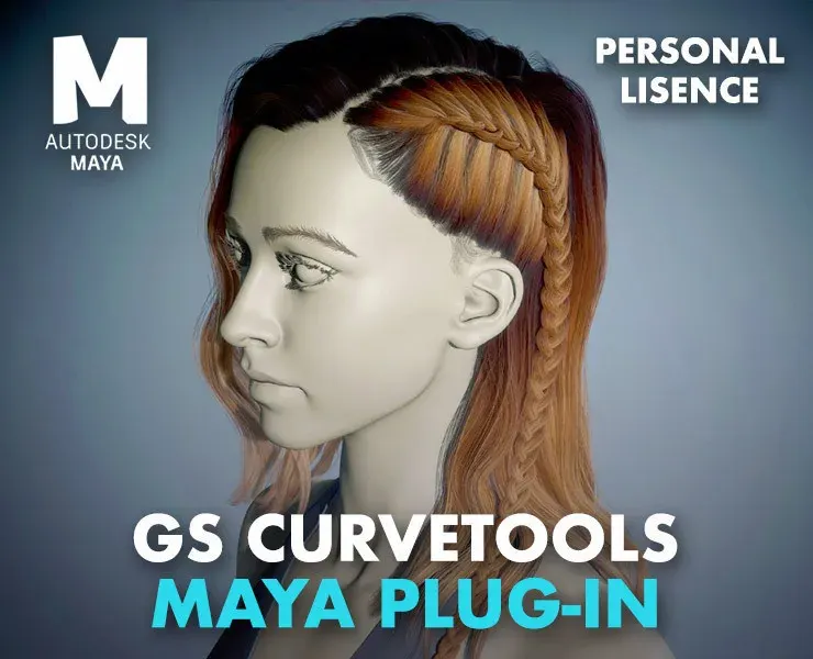 [Personal] GS CurveTools v1.3 - Maya Plug-in. Curve Controlled Hair Cards, Pipes and more.