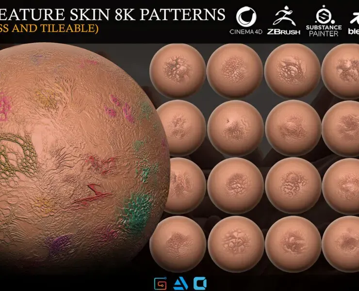 500 Creature skin 8k patterns