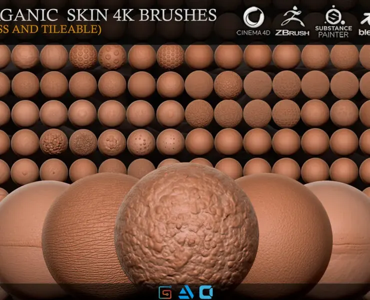 +220 4K Brushes Skin (Seamless and Tileable)