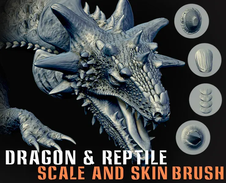 200 Dragon & Reptile Scale and Skin (VDM + Alpha) - Vol.03