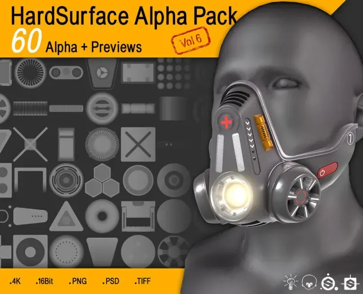 60 HardSurface Alpha (4K) Vol 6