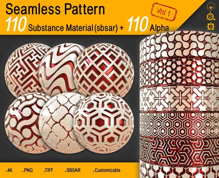 110 Seamless Pattern + Alpha (4K) Vol 1