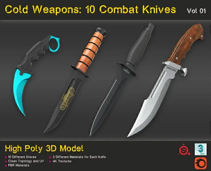 Cold Weapons: 10 Combat Knives (Vol 01)