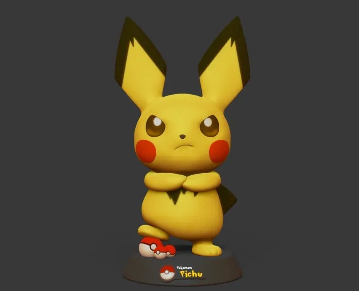Pichu Pokemon 3D print STL file