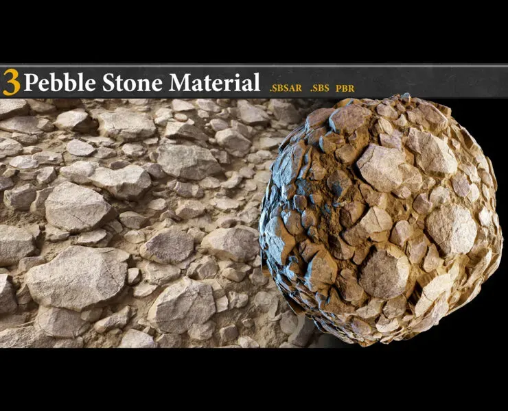 3 Pebble Stone Material