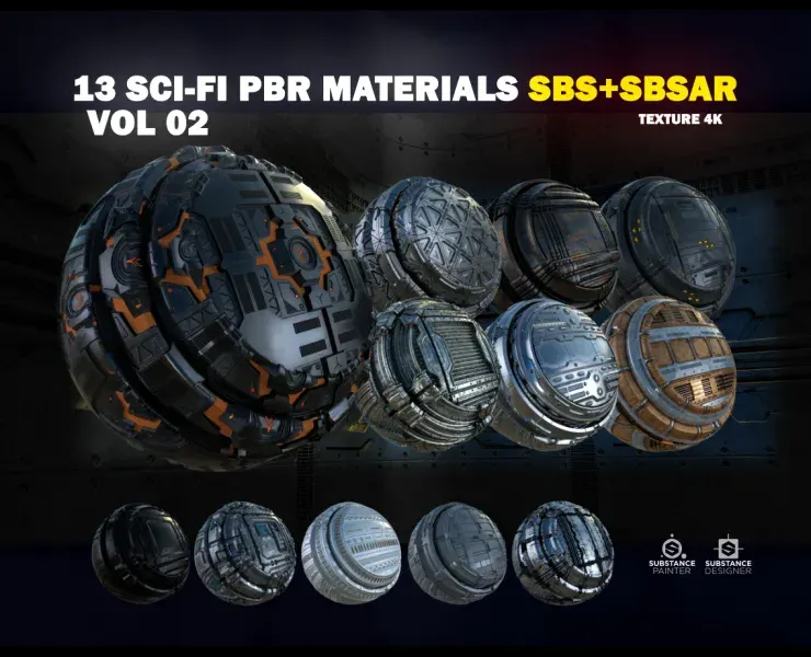 13 Sci-fi PBR Materials