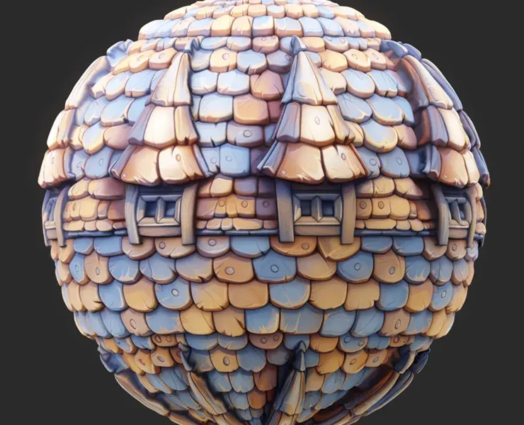 Stylized Roof Seamless Texture