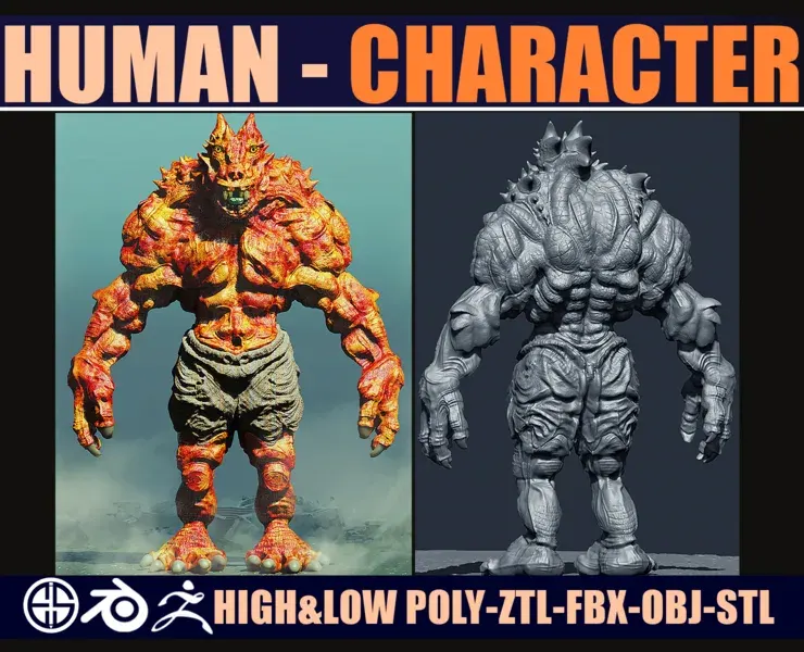 Full Character-Horror Character-Human Anatomy