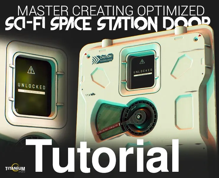 Master CreatingOptimized Sci-Fi Space Station Door In MAYA 2024 and Substance 3D Painter