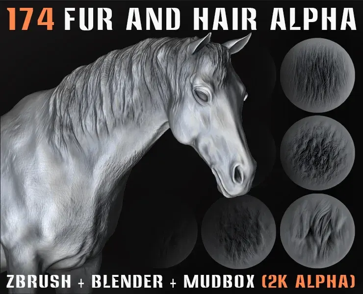 174 Animal Fur and Hair Alphas - Vol 04