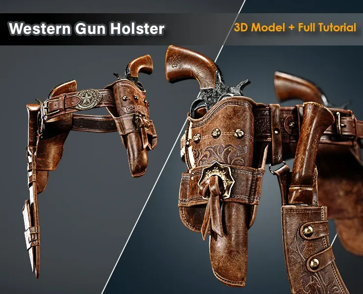 Western Gun Holster / Full Tutorial + 3D Model