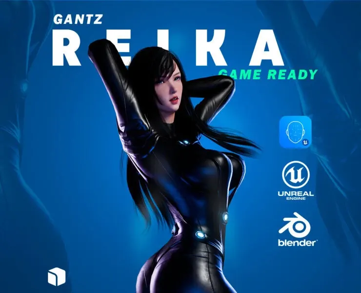 Reika - Gantz - 3D Blender Model - Unreal 5
