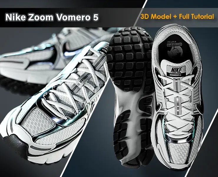 Nike Zoom Vomero 5 / 3D Model+Full Tutorial