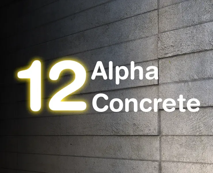 12 Alpha concrete