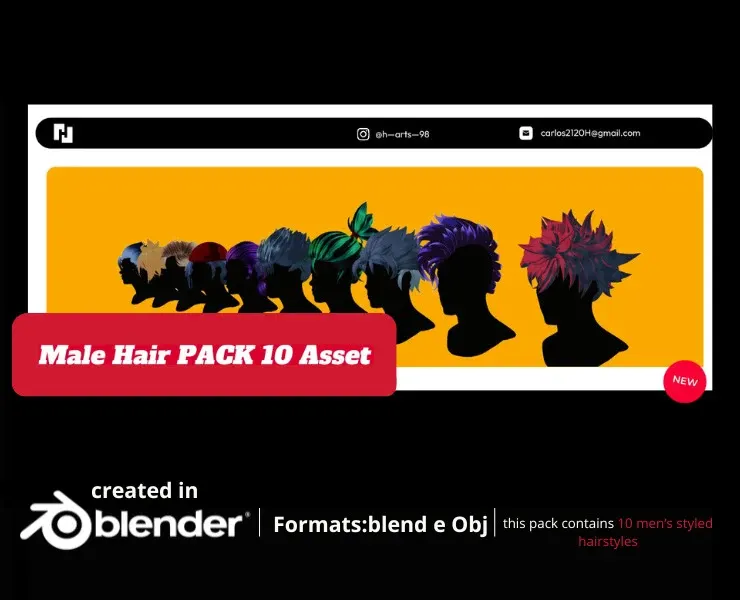 Male hair pack