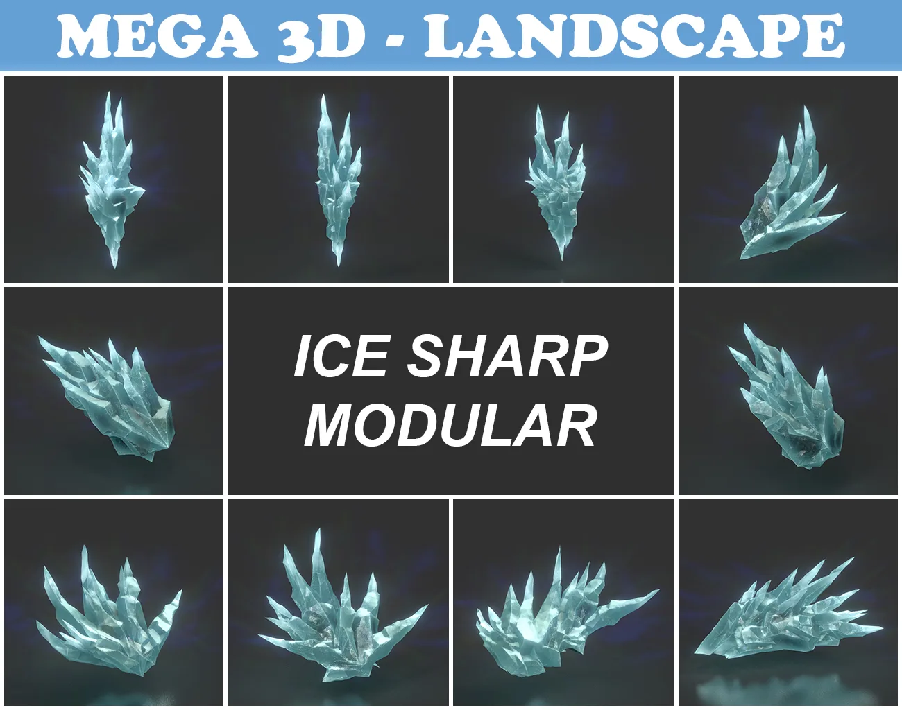 Low poly Sharp Ice Modular 210916