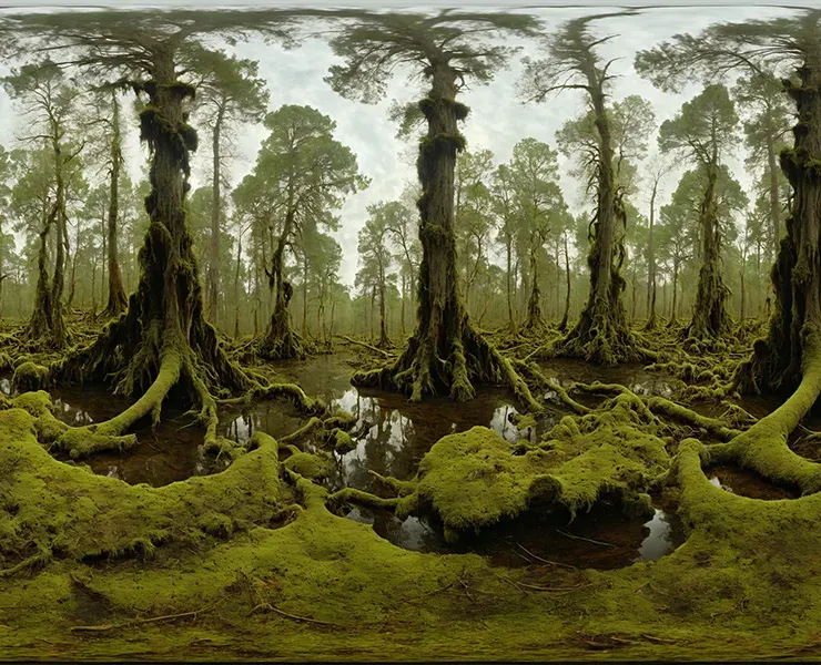 50 HDRI Wetlands and Swamps Panoramas - 360 Spherical Maps