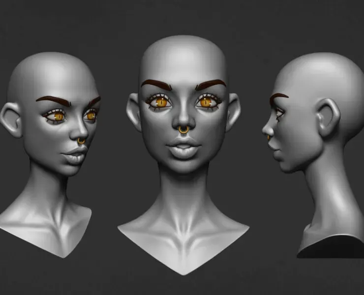 Basemesh - Stylized Female Head