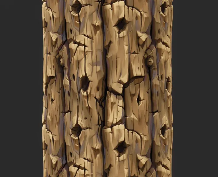 Stylized Bark Seamless Texture